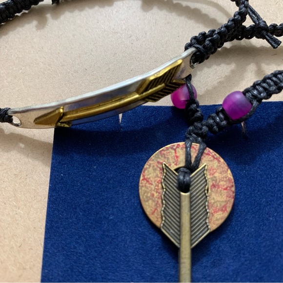 🔥5/$20🔥 Arrow Necklace and Macrame Bracelet New and Handmade - Picture 3 of 4
